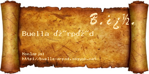 Buella Árpád névjegykártya