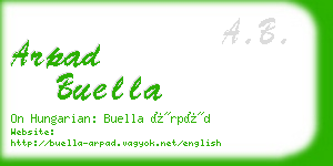 arpad buella business card
